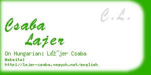 csaba lajer business card